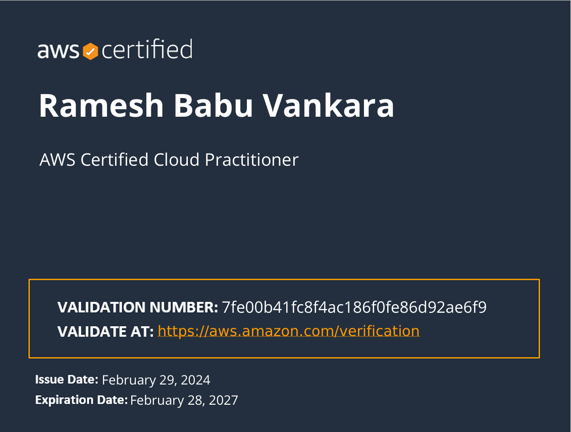 AWS Certified Cloud Practitioner