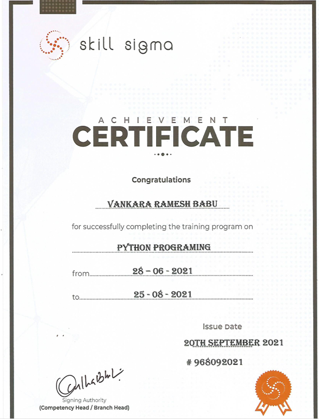 Skill Sigma Python