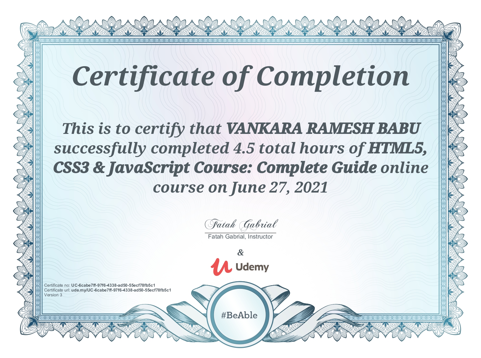 Udemy HTML CSS JS